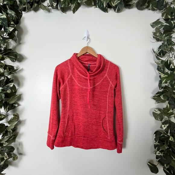 Kuhl Athletic Outdoor Cowl Mock Neck Leah Knit Pullover Jacket Red Women’s Sz S - Picture 1 of 10